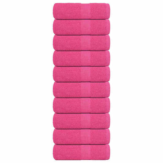 Asciugamani per Sapone 10 pz Rosa 30x30 cm 360 g/m² 100% Cotone