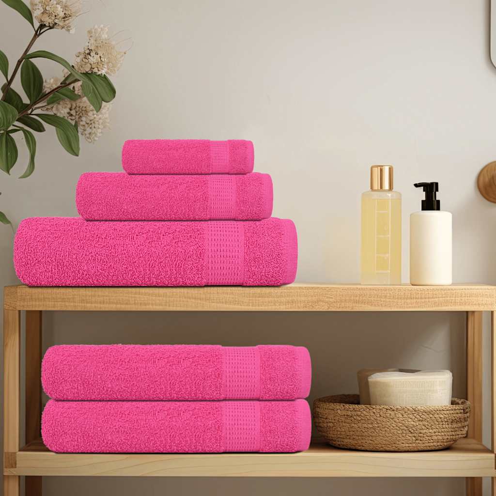 Asciugamani Ospiti 4 pz Rosa 30x50 cm 360 g/m² 100% Cotone - homemem39