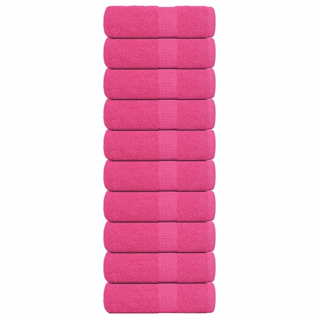 Asciugamani per ospiti FROGN 10 pz Rosa 30x50 cm 360 g/m²