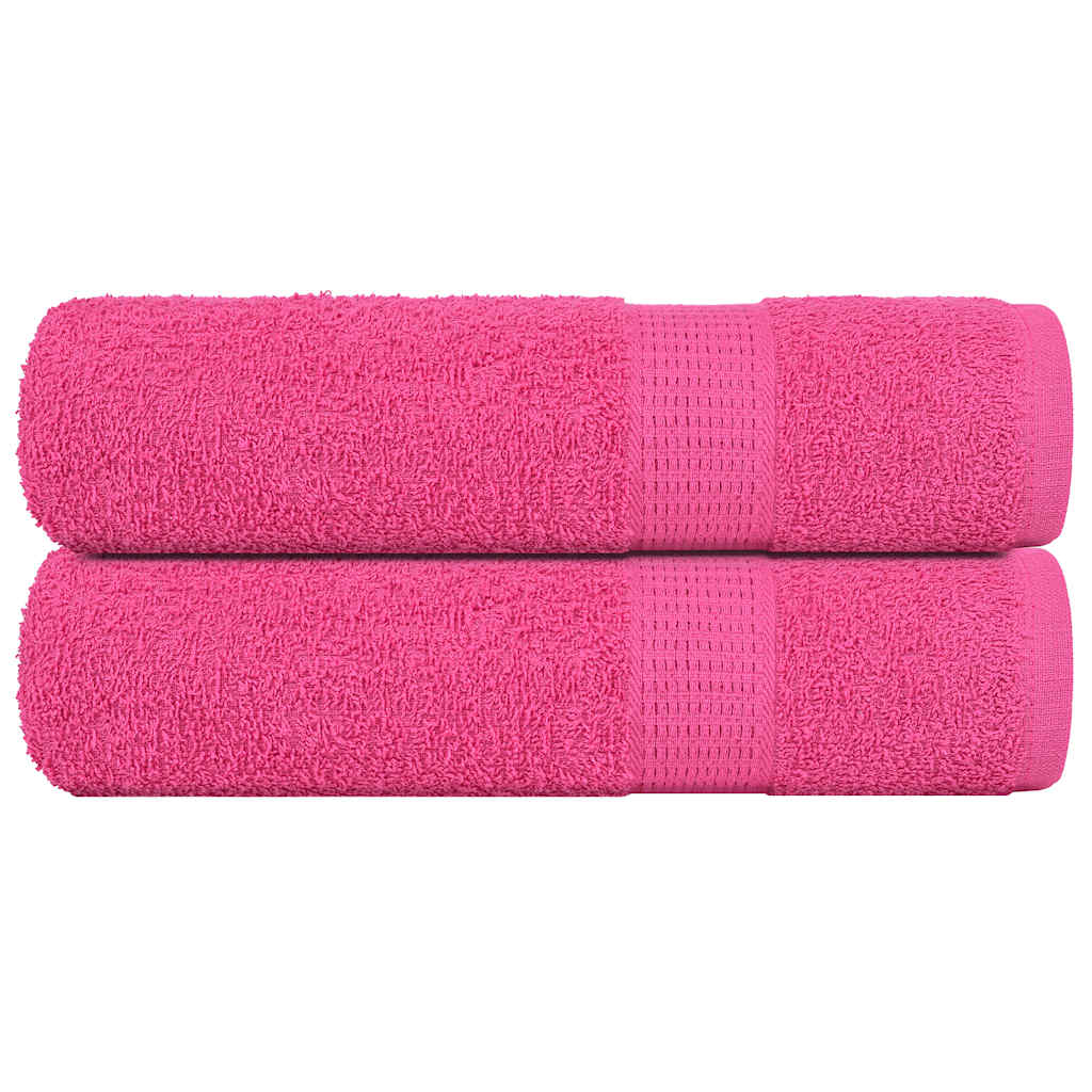 Asciugamani 2 pz Rosa 50x100 cm 360 g/m² 100% Cotone - homemem39