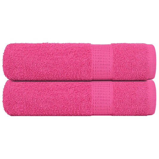 Asciugamani 2 pz Rosa 50x100 cm 360 g/m² 100% Cotone