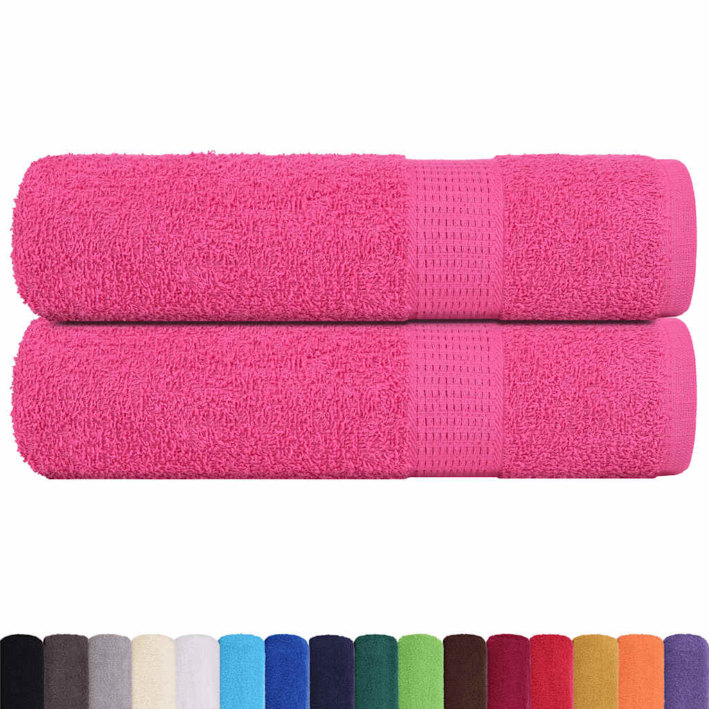 Asciugamani 2 pz Rosa 50x100 cm 360 g/m² 100% Cotone - homemem39