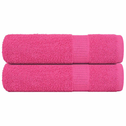 Asciugamani Doccia 2 pz Rosa 70x140 cm 360 g/m² 100% Cotone