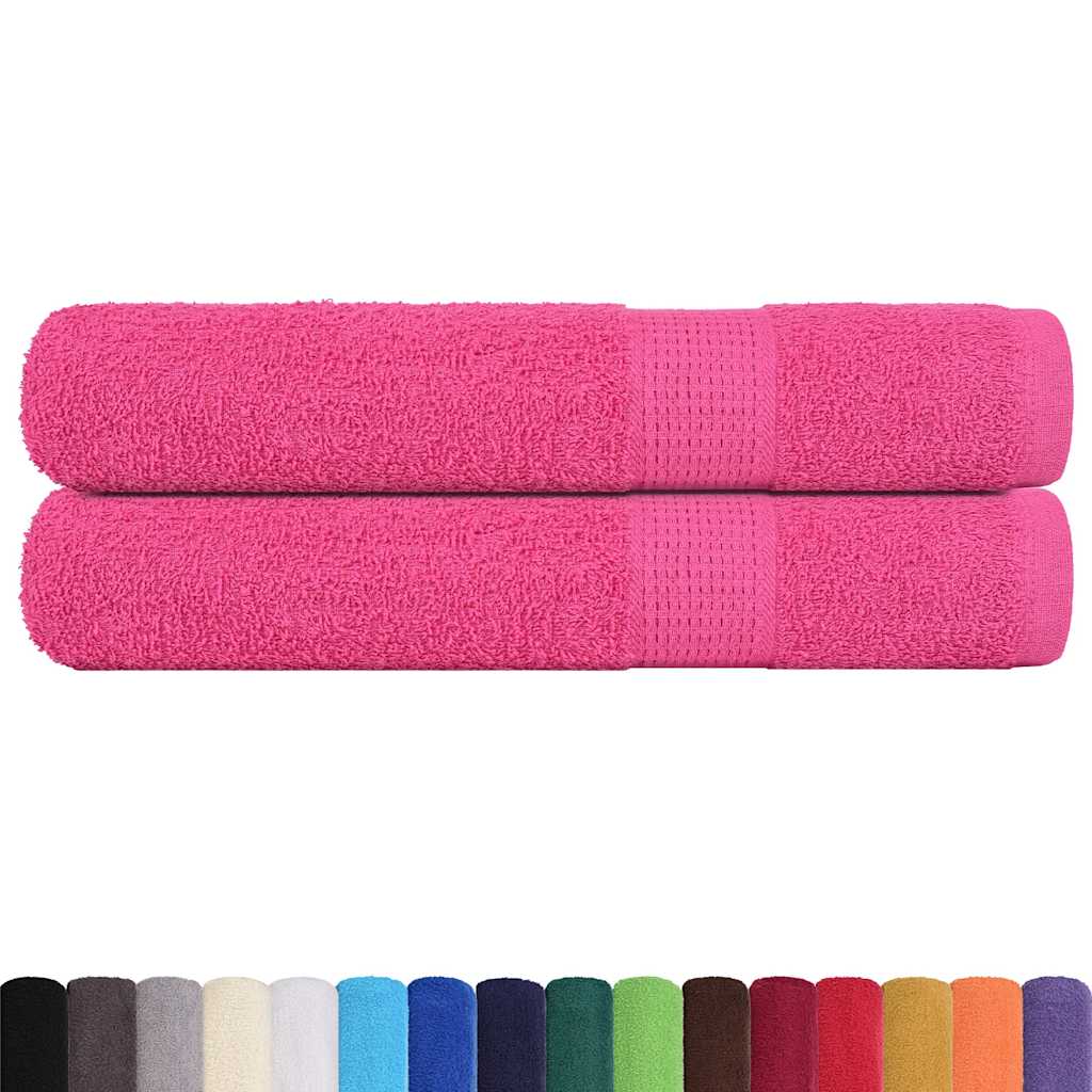 Asciugamani per Sauna 2 pz Rosa 80x200 cm 360 g/m² 100% Cotone - homemem39