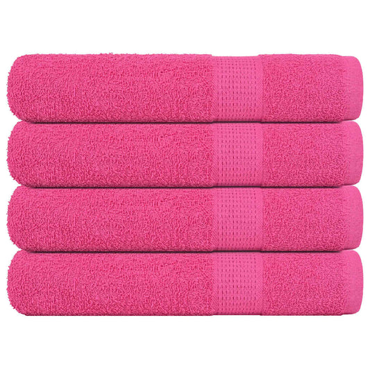 Asciugamani per Sauna 4 pz Rosa 80x200 cm 360 g/m² 100% Cotone