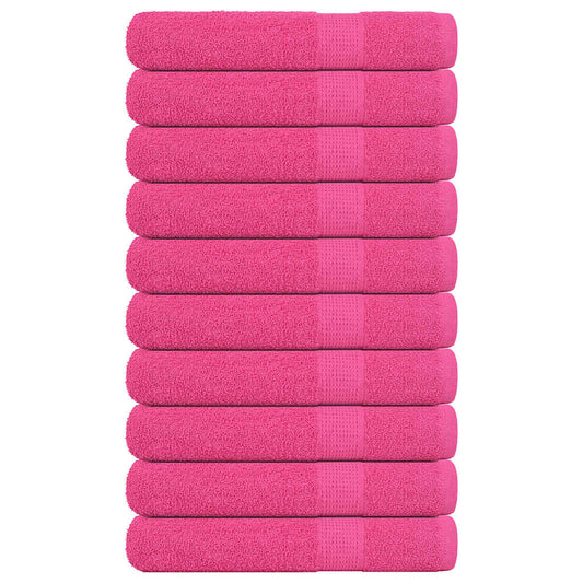 Asciugamani per Sauna 10 pz Rosa 80x200 cm 360 g/m² 100% Cotone