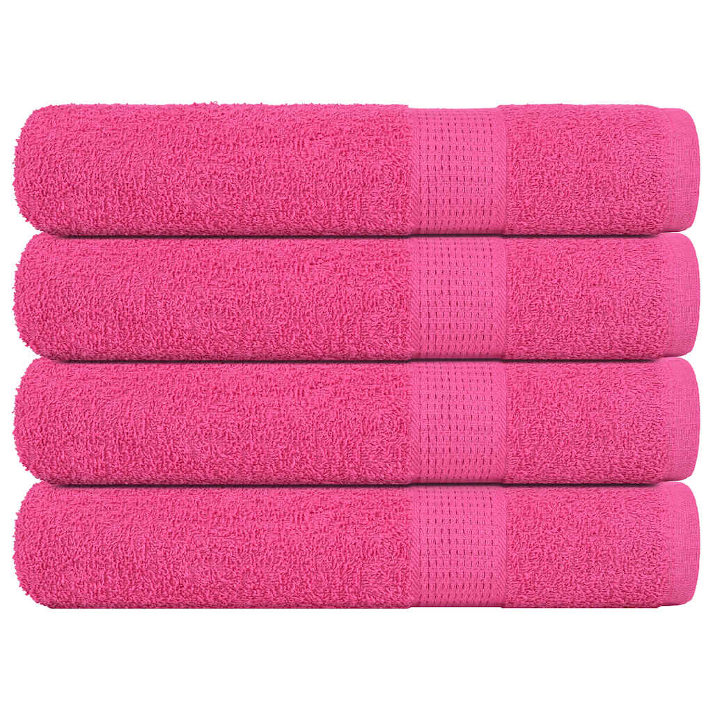 Asciugamani 4 pz Rosa 100x200 cm 360 g/m² 100% Cotone - homemem39