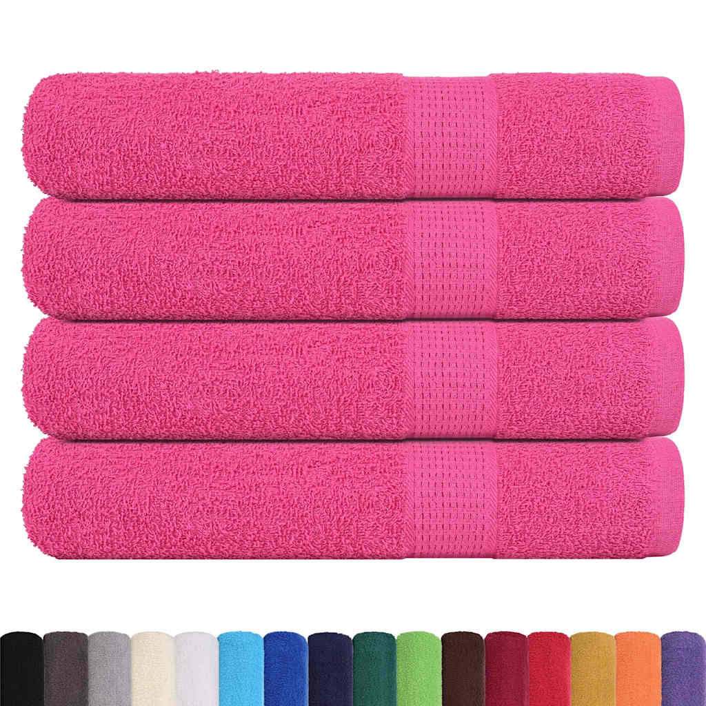 Asciugamani 4 pz Rosa 100x200 cm 360 g/m² 100% Cotone - homemem39