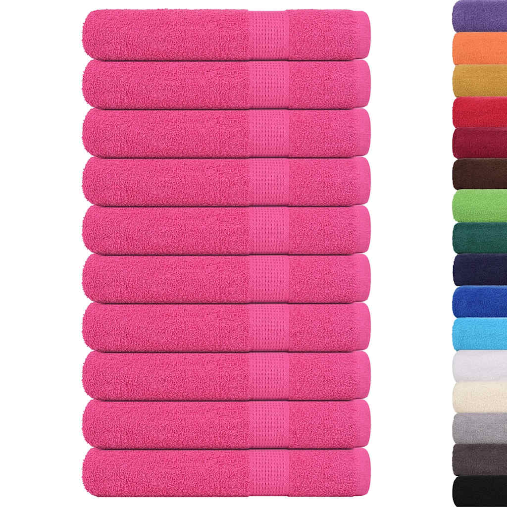 Asciugamani 10 pz Rosa 100x200 cm 360 g/m² 100% Cotone - homemem39