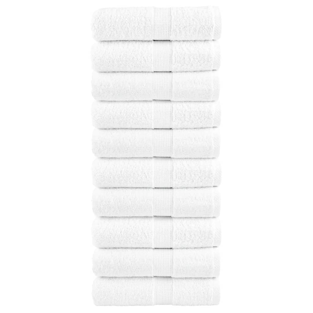 Asciugamani Premium SOLUND 10 pz Bianco 30x30 cm 600 g/m² | homemem39