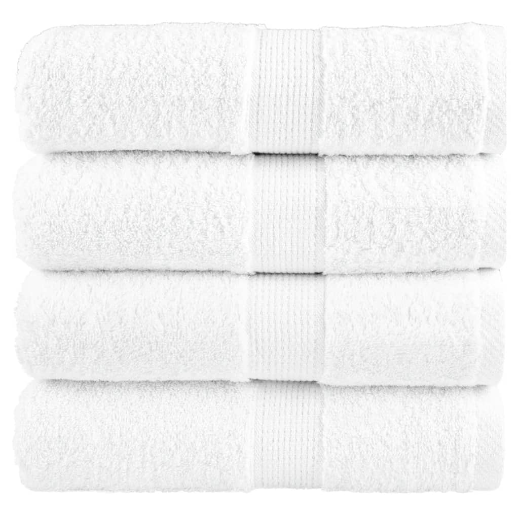 Asciugamani per ospiti Premium SOLUND 4 pz Bianco 30x50 cm