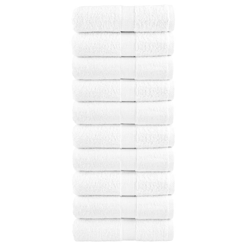 Asciugamani per ospiti Premium SOLUND 10 pz Bianco 30x50 cm