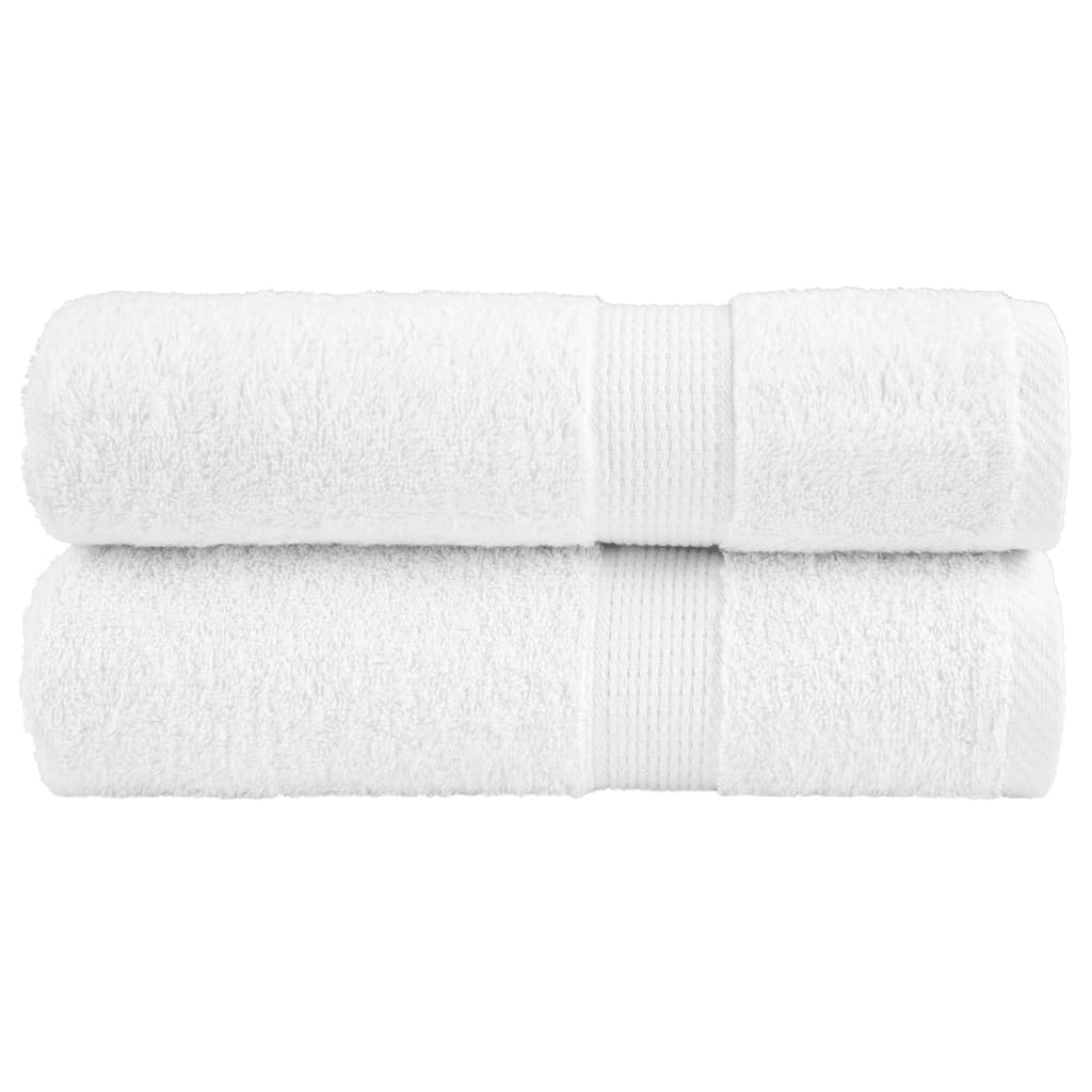 Asciugamani Premium SOLUND 2 pz Bianco 50x100 cm 600 g/m²