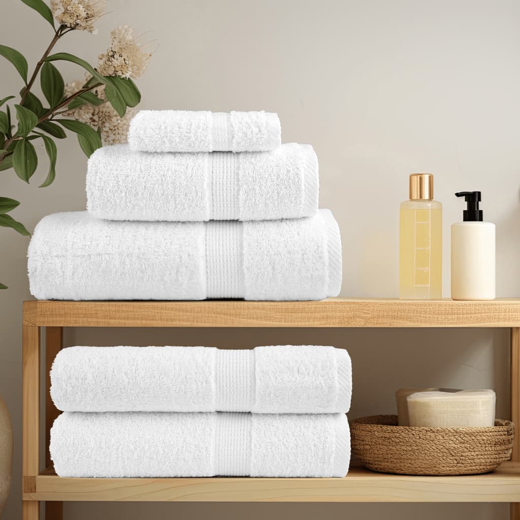 Asciugamani Premium SOLUND 2 pz Bianco 50x100 cm 600 g/m²