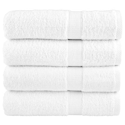 Asciugamani Premium SOLUND 4 pz Bianco 50x100 cm 600 g/m²