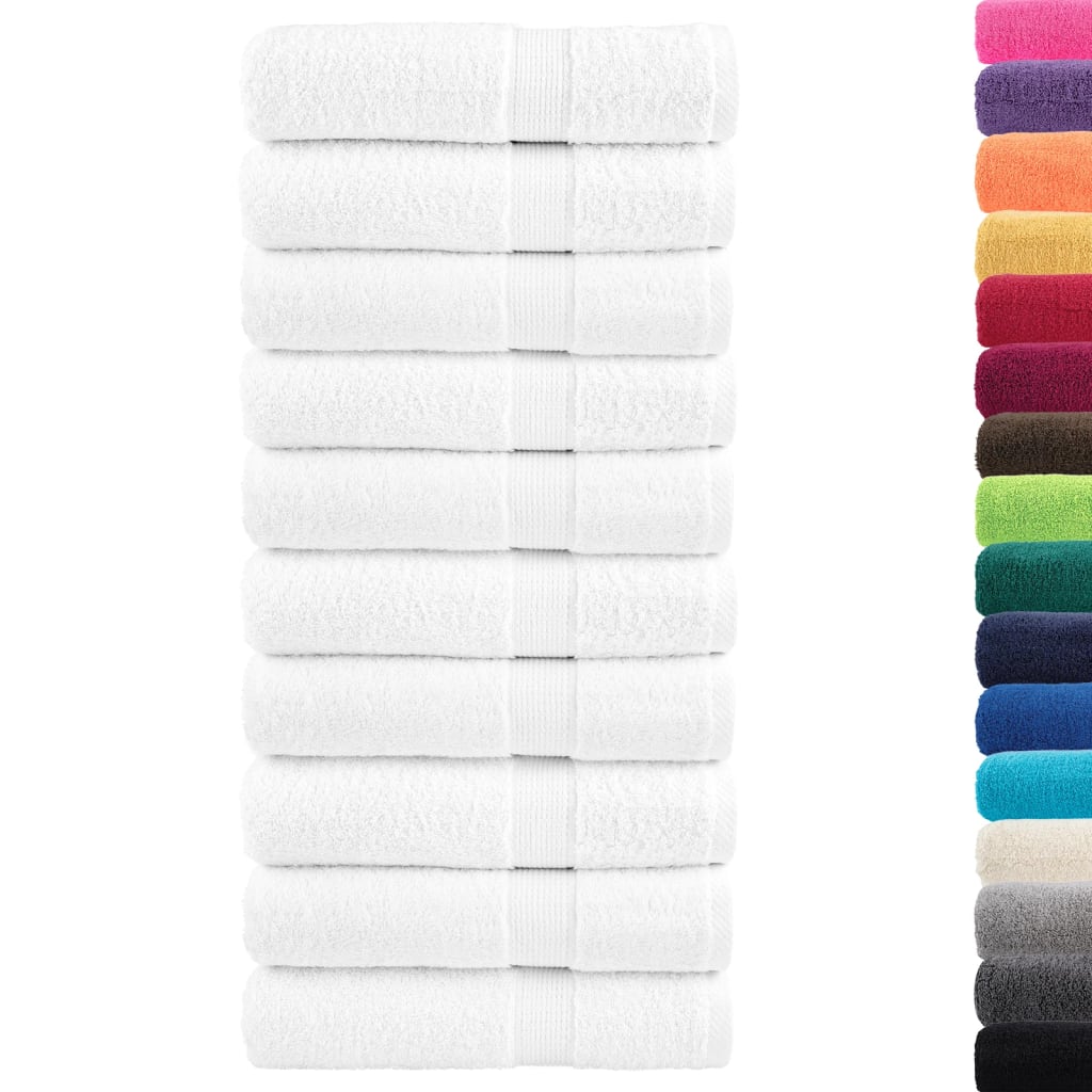 Asciugamani Premium SOLUND 50 pz Bianco 50x100 cm 600 g/m²
