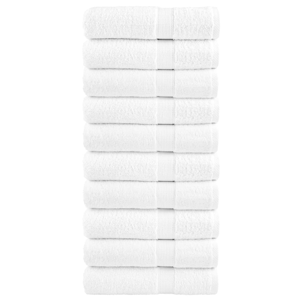 Asciugamani da doccia premium SOLUND 10 pz bianchi 70x140 cm | homemem39