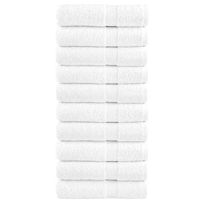 Asciugamani da doccia premium SOLUND 10 pz bianchi 70x140 cm | homemem39