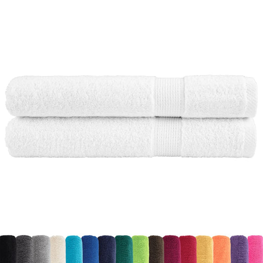 Asciugamani per Sauna SOLUND 2 pz Bianchi 80x200cm 600gsm - homemem39