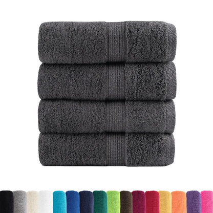 Asciugamani Premium SOLUND 4 pz Antracite 30x30 cm 600 g/m² - homemem39