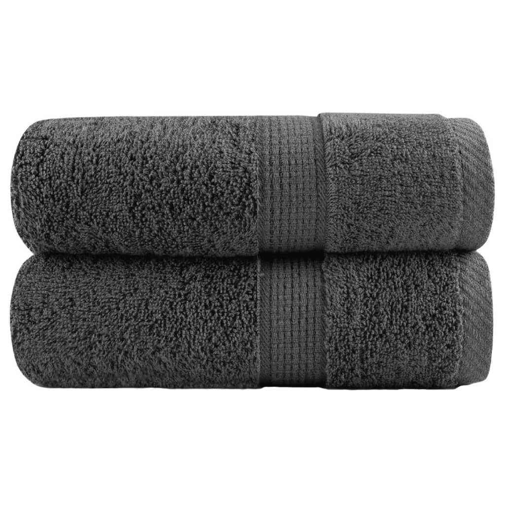 Asciugamani per ospiti Premium SOLUND 2 pz Antracite 30x50 cm