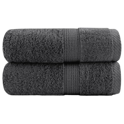 Asciugamani per ospiti Premium SOLUND 2 pz Antracite 30x50 cm