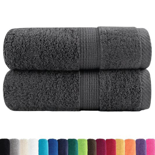 Asciugamani Ospiti SOLUND 2 pz Antracite 80x200cm 600gsm - homemem39