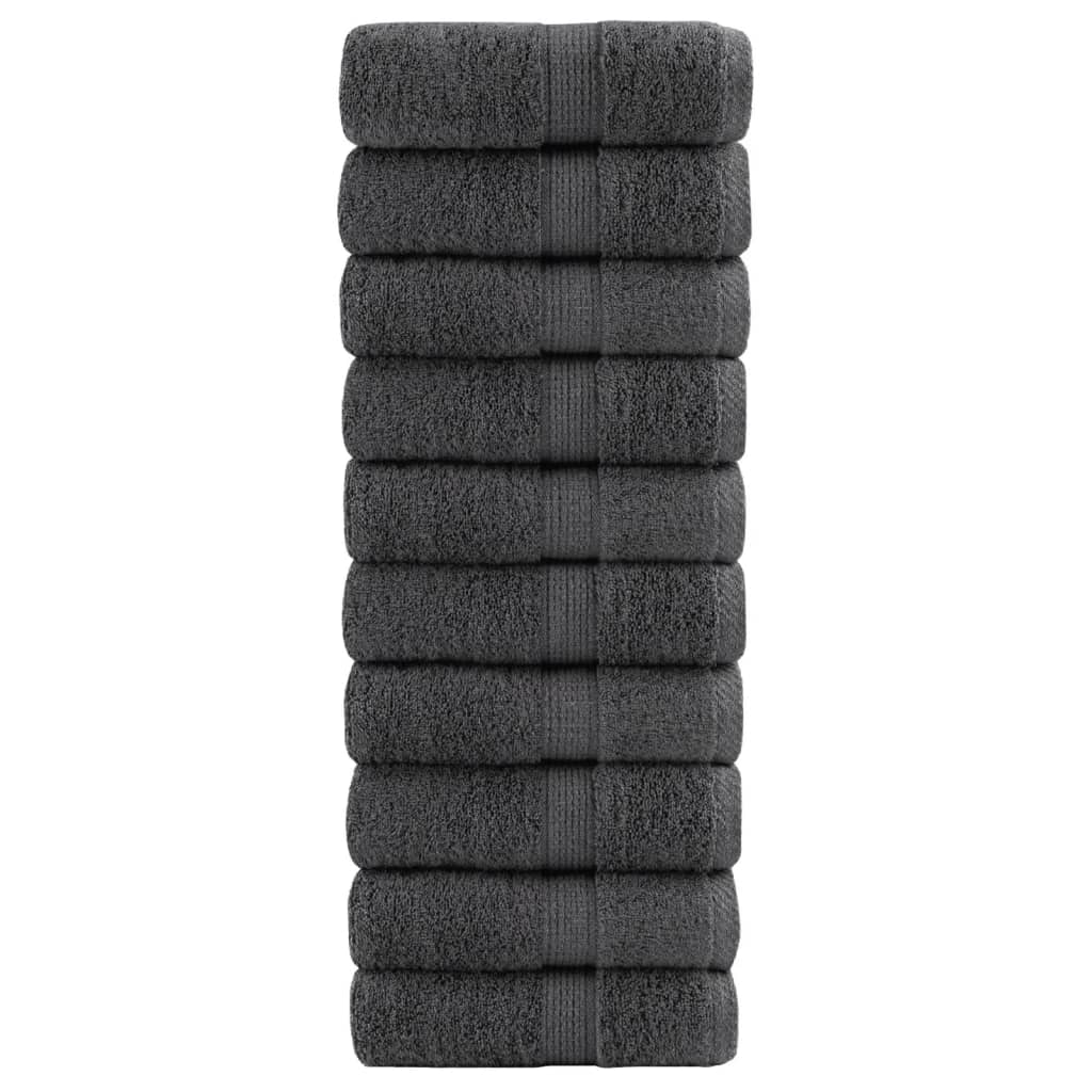 Asciugamani per ospiti Premium SOLUND 10 pz Antracite 30x50 cm