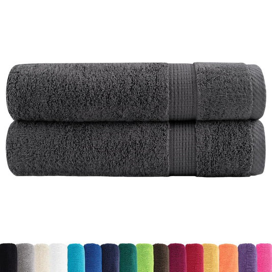 Asciugamani Premium SOLUND 2 pz Antracite 50x100 cm 600gsm - homemem39