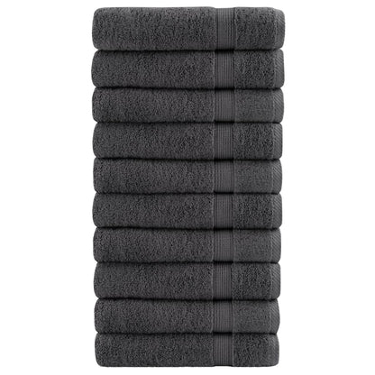 Asciugamani Premium SOLUND 10 pz Antracite 50x100 cm 600 g/m²