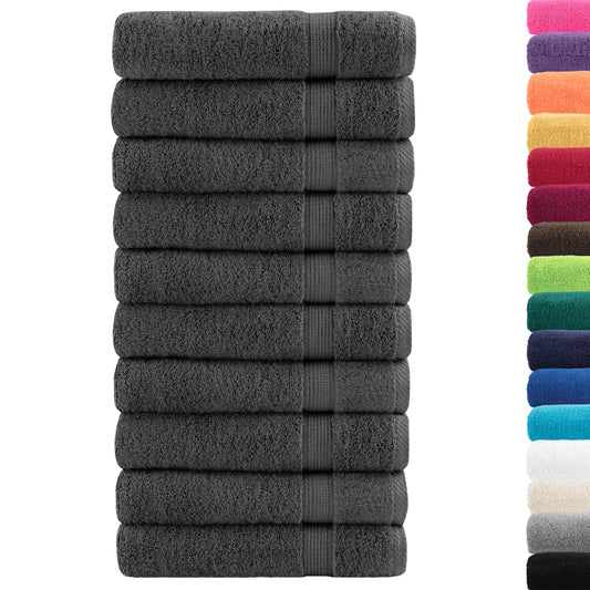 Asciugamani Premium SOLUND 10 pz Antracite 50x100cm 600gsm - homemem39