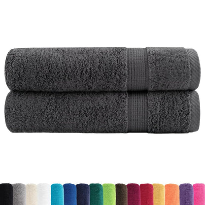 Asciugamani Doccia SOLUND 2 pz Antracite 70x140 cm 600gsm - homemem39