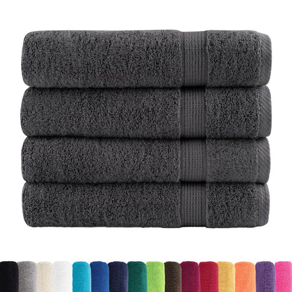 Asciugamani Doccia SOLUND 4 pz Antracite 70x140 cm 600gsm - homemem39