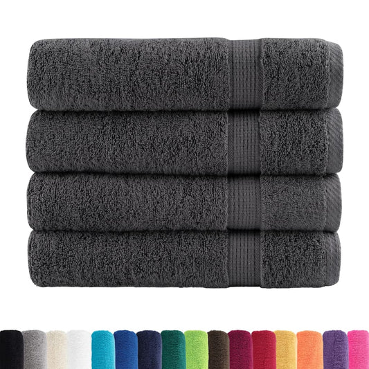Asciugamani Doccia SOLUND 4 pz Antracite 70x140 cm 600gsm - homemem39