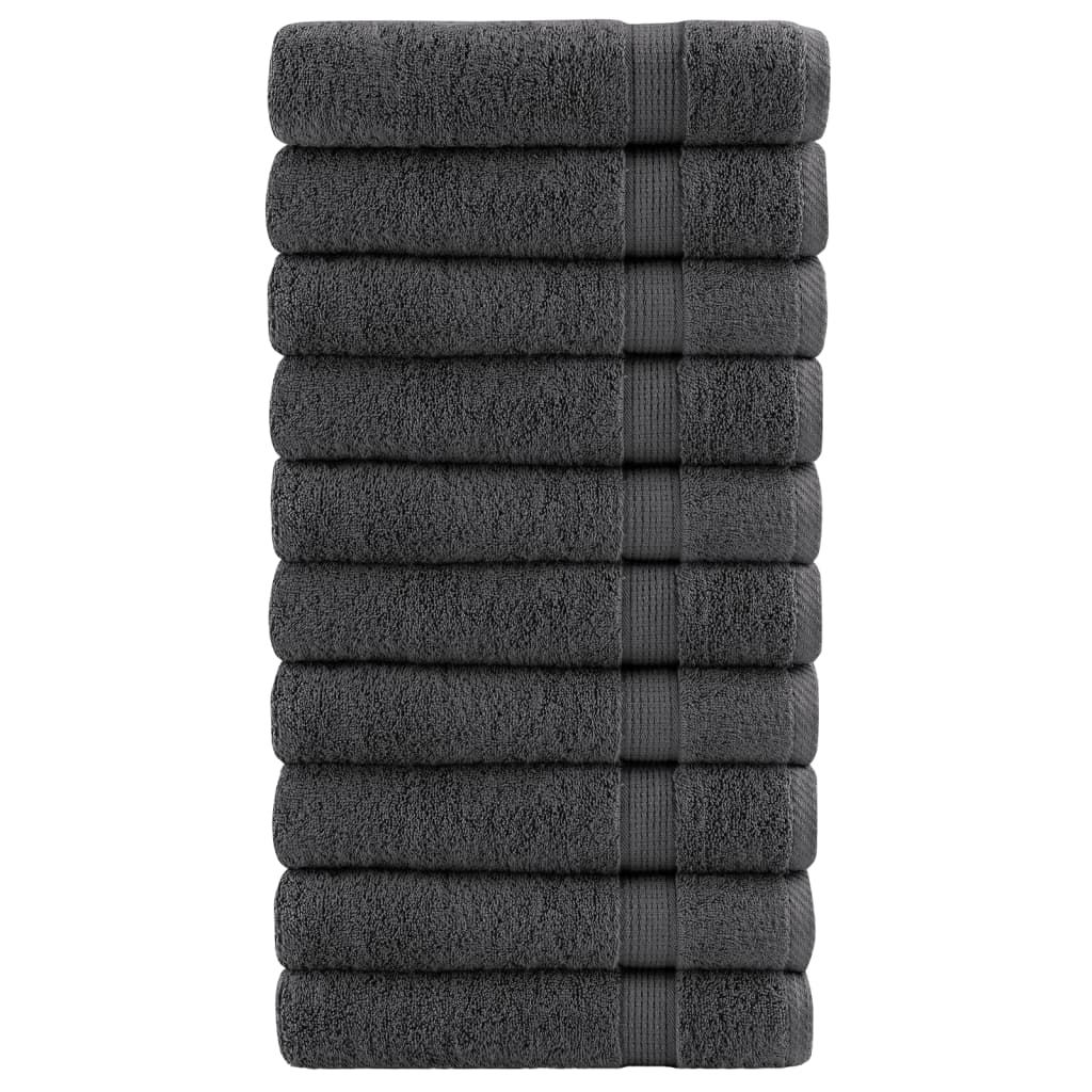 Asciugamani da doccia premium SOLUND 10 pz Antracite 70x140 cm