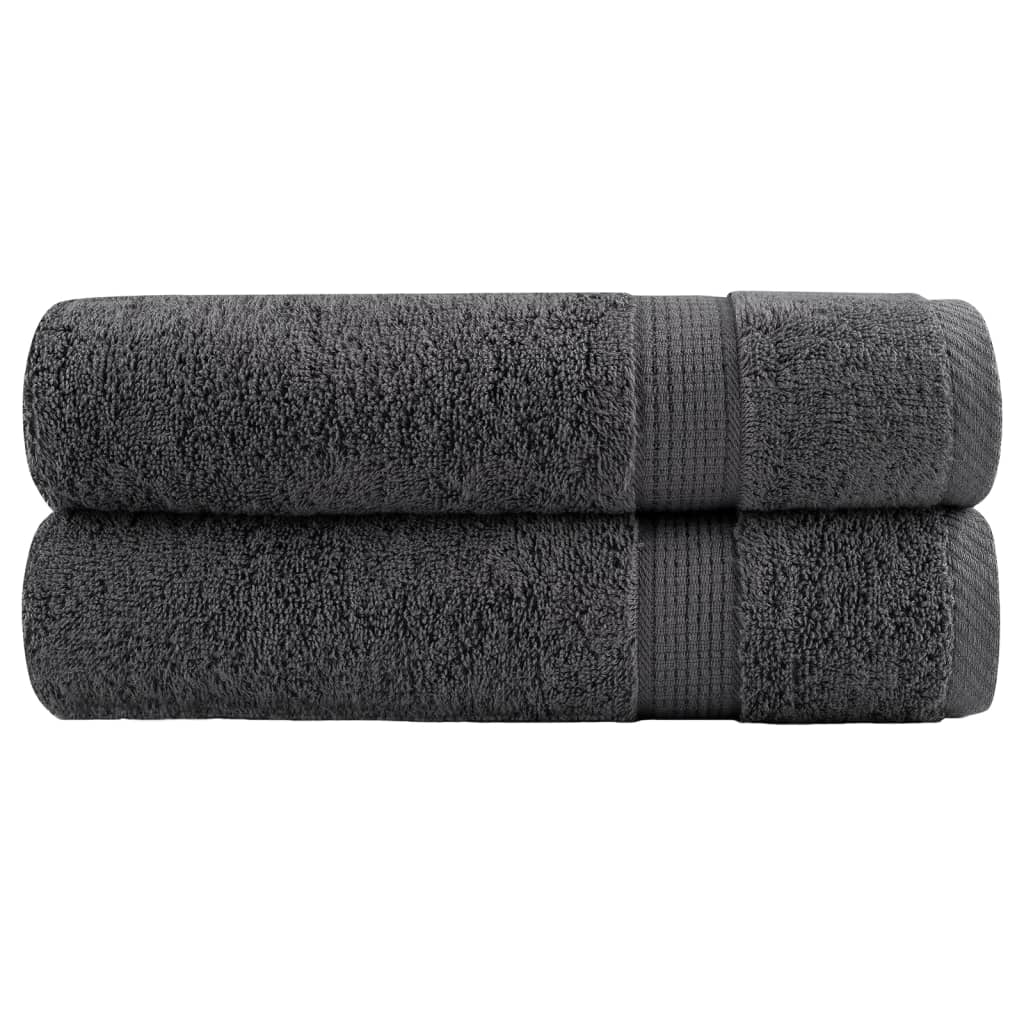 Asciugamani da bagno Premium SOLUND 2 pz Antracite 100x150 cm