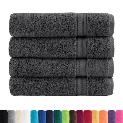 Asciugamani da bagno Premium SOLUND 4 pz Antracite 100x150 cm