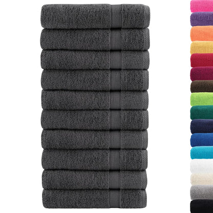 Asciugamani da bagno Premium SOLUND 10 pz Antracite 100x150 cm