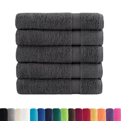 Asciugamani da bagno Premium SOLUND 50 pz Antracite 100x150 cm