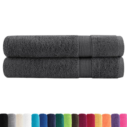 Asciugamani per sauna Premium SOLUND 2 pz Antracite 80x200 cm