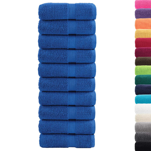 Asciugamani Premium SOLUND 10 pz Blu 30x30 cm 600 g/m² - homemem39