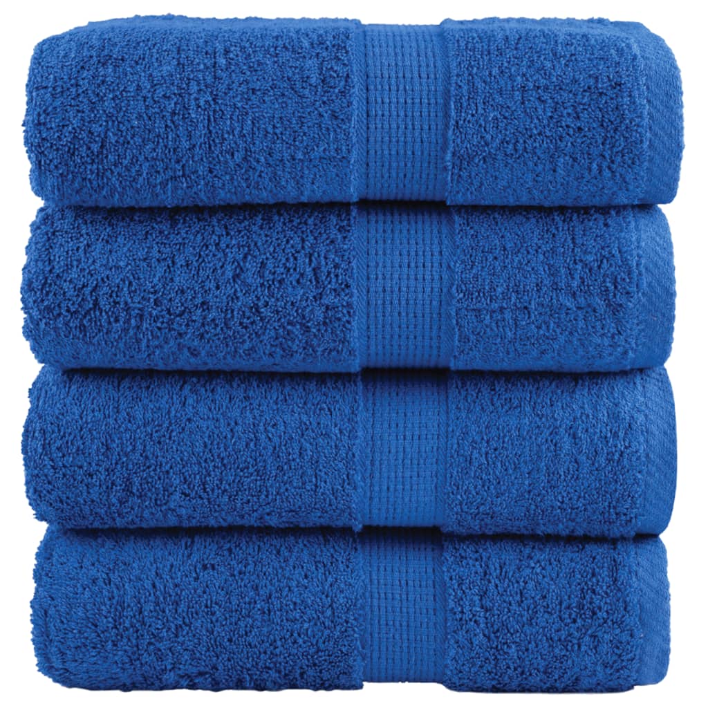 Asciugamani per ospiti Premium SOLUND 4 pz Blu 30x50cm 600 g/m²