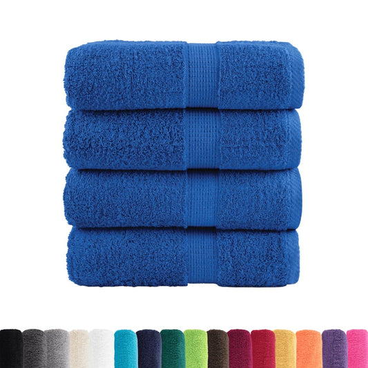 Asciugamani Ospiti SOLUND 4 pz Blu 30x50 cm 600gsm - homemem39