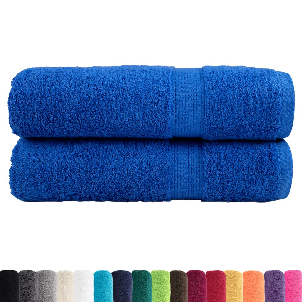 Asciugamani per Sauna SOLUND 2 pz Blu 50x100 cm 600gsm - homemem39