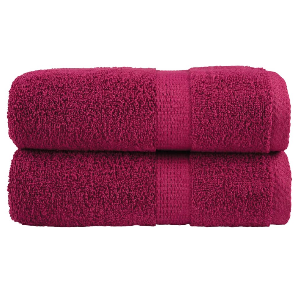 Asciugamani per ospiti Premium SOLUND 2 pz Bordeaux 30x50 cm