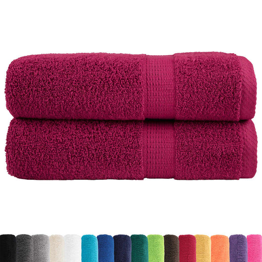 Asciugamani Premium SOLUND 2 pz Bordeaux 50x100 cm 600gsm - homemem39