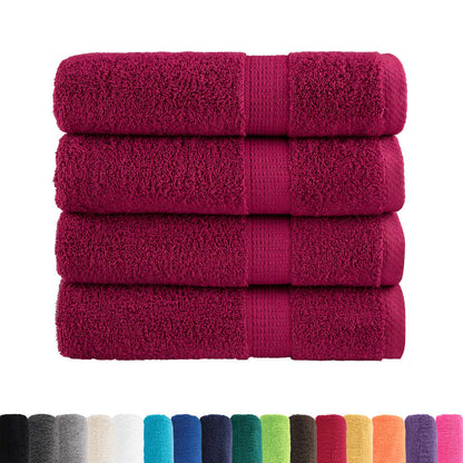 Asciugamani da Doccia SOLUND 4 pz Bordeaux 70x140cm 600gsm - homemem39