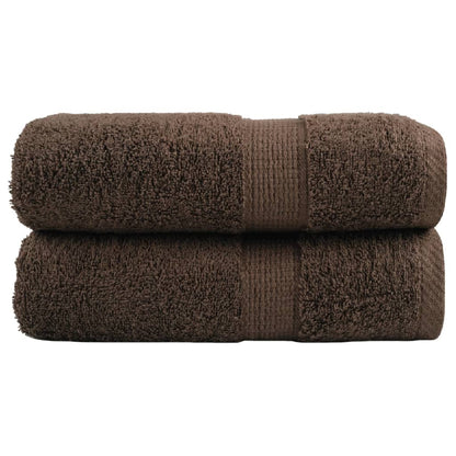 Asciugamani Premium SOLUND 2 pz Marrone 30x30 cm 600 g/m² | homemem39