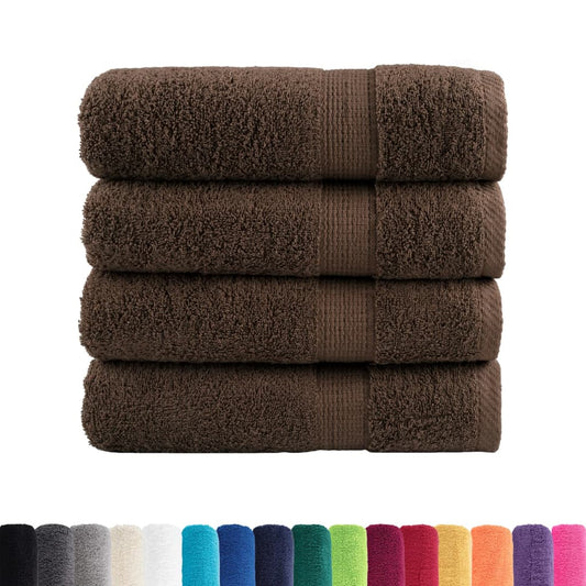 Asciugamani Premium SOLUND 4 pz Grigi 50x100 cm 600gsm - homemem39