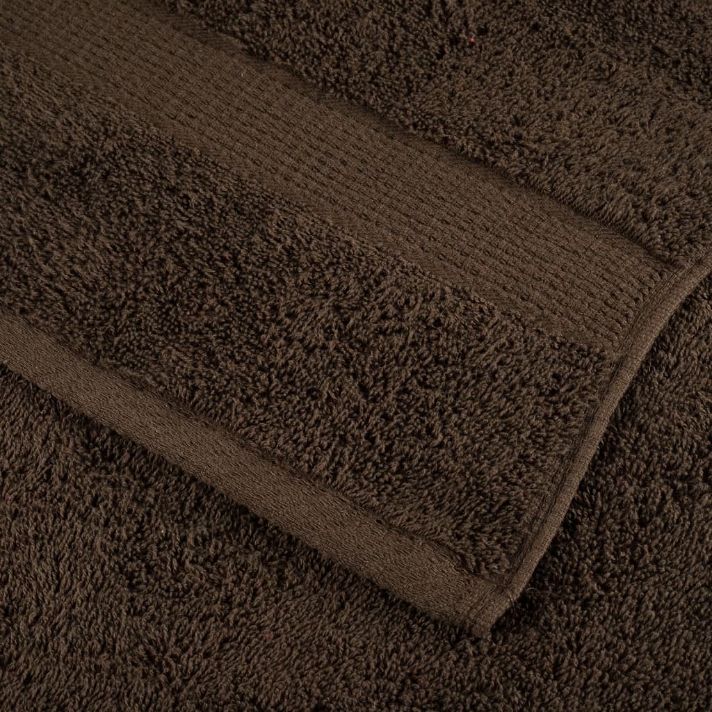 Asciugamani Premium SOLUND 10 pz Marrone 50x100 cm 600 g/m²